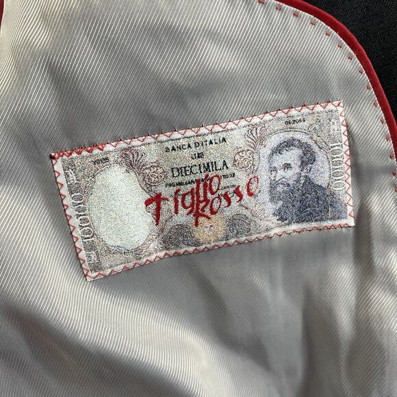 Tiglio Rosso Suit Jacket Mens 44L Black Super 150s Italian Made Italy Blazer - Picture 9 of 13